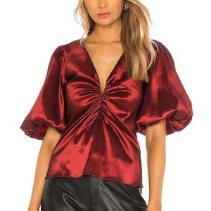 Amanda Uprichard Red Blouse